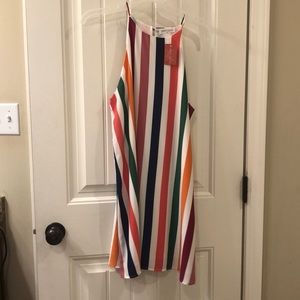 Stripped vestique dress